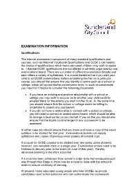 Guidance on Examinations