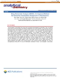 MARA): an Improved Method for Elemental Composition Assignment in Petroleomics