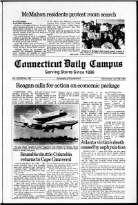 Mcmahon Residents Protest Room Search Reagan Calls for Action On