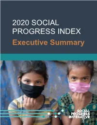 2020 Social Progress Index Executive Summary