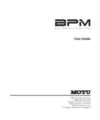BPM User Guide