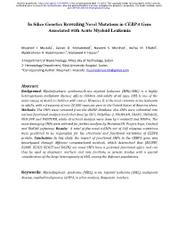In Silico Genetics Revealing Novel Mutations in CEBPA Gene Associated with Acute Myeloid Leukemia