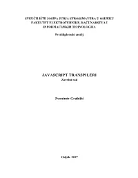 JAVASCRIPT TRANSPILERI Završni Rad