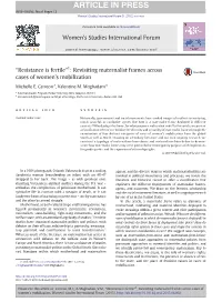 Revisiting Maternalist Frames Across Cases of Women's Mobilization