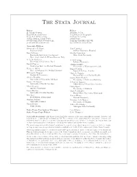 The Stata Journal