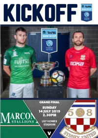 To View the TAFE NSW Waratah Cup 2019 Match Day Program