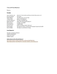 Vatican II Class Handouts