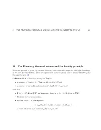Algebraic Topology I: Lecture 11 the Eilenberg Steenrod Axioms and The