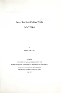 Error-Resilient Coding Tools in MPEG-4