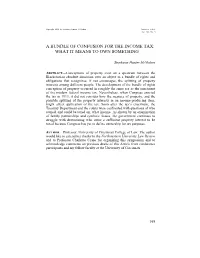 A Bundle of Confusion for the Income Tax: What It Means to Own Something