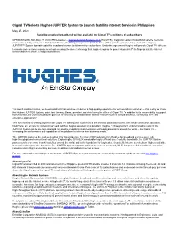 Cignal TV Selects Hughes JUPITER System to Launch Satellite Internet Service in Philippines