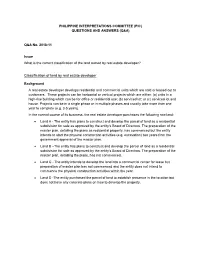 Classification of Land by Real Estate Developer