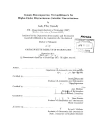 Domain Decomposition Preconditioners for Higher-Order