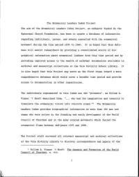 Ecumenical Leaders Index Project.Pdf