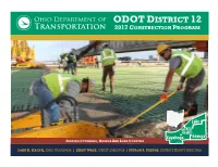 Odot District 12 2017 Construction Program