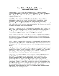 Paul Collier's the Bottom Billion Wins