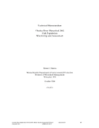 Technical Memorandum Charles River Watershed 2002 Fish