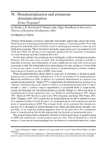 38. Deindustrialization and Premature Deindustrialization Fiona Tregenna* in Ghosh, J., R
