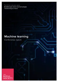 Machine Learning Conference Report