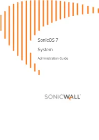 Sonicos 7 System Administration