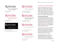 Using the Rutgers Logo with NJAES Signature