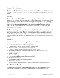 3 Peripheral Nerve Stimulation (PNS) Risk Statement Sheet