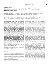 Genomic and Functional Analysis Identifies CRKL As an Oncogene