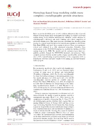 Homology-Based Loop Modeling Yields More Complete
