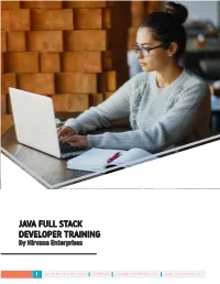 JAVA FULL STACK DEVELOPER TRAINING by Nirvana Enterprises
