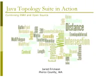 Java Topology Suite in Action Combining ESRI and Open Source