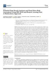 Potential Dam Breach Analysis and Flood Wave Risk Assessment Using HEC-RAS and Remote Sensing Data: a Multicriteria Approach