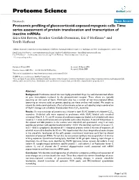 Proteomic Profiling of Glucocorticoid-Exposed Myogenic