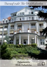 Die Klinik Hohenlohe