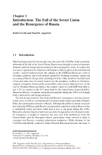 Introduction: the Fall of the Soviet Union and the Resurgence of Russia