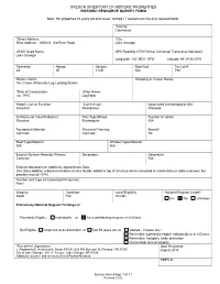 Note: for Properties 35 Years Old and Newer, Starred (*) Sections Are the Only Required Fields