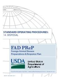 Standard Operating Procedures: 14. Disposal