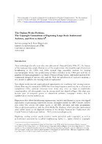 The Orphan Works Problem: the Copyright Conundrum of Digitizing Large-Scale Audiovisual Archives, and How to Solve It