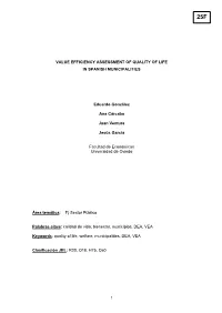 Value Efficiency Analysis of Health Systems