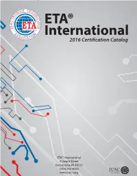 ETA Certifications