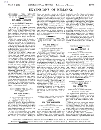 Extensions of Remarks E303 EXTENSIONS of REMARKS
