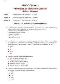 MOOC QP Set 1 Principles of Vibration Control (TOTAL = 100 Marks)