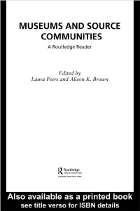 Museums and Source Communities