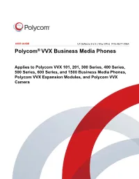 Polycom VVX Business Media Phones User Guide 5.5.0