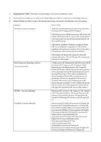 Supplemental Table 1. Detailed Search Strategy Used for the Systematic Review