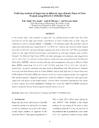 Yield Gap Analysis of Sugarcane in Different Agro-Climatic Zones of Uttar Pradesh Using DSSAT-CANEGRO Model