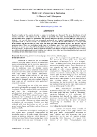 Biodiversity of Grapevine in Azerbaijan ABSTRACT