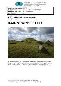 Cairnpapple Hill Statement of Significance