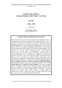 Contested Identity, My Family - Our Story