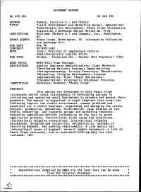 Crafts Development and Marketing Manual. Appropriate Technologies for Development
