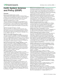 Earth System Science and Policy (ESSP) - 1
